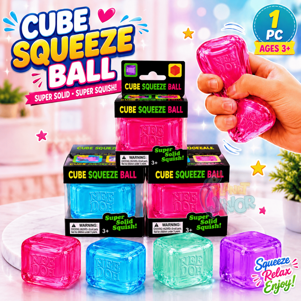 Super Squish Stress Cube – Slow-Rising Sensory Squeeze Toy | 1 Pc
