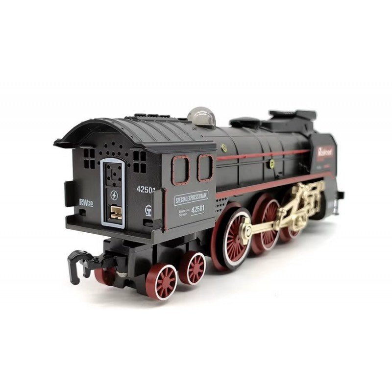Classical Railroad R/C Steam Train Set with Real Steam, Lights & Sounds (660+ cm Track)