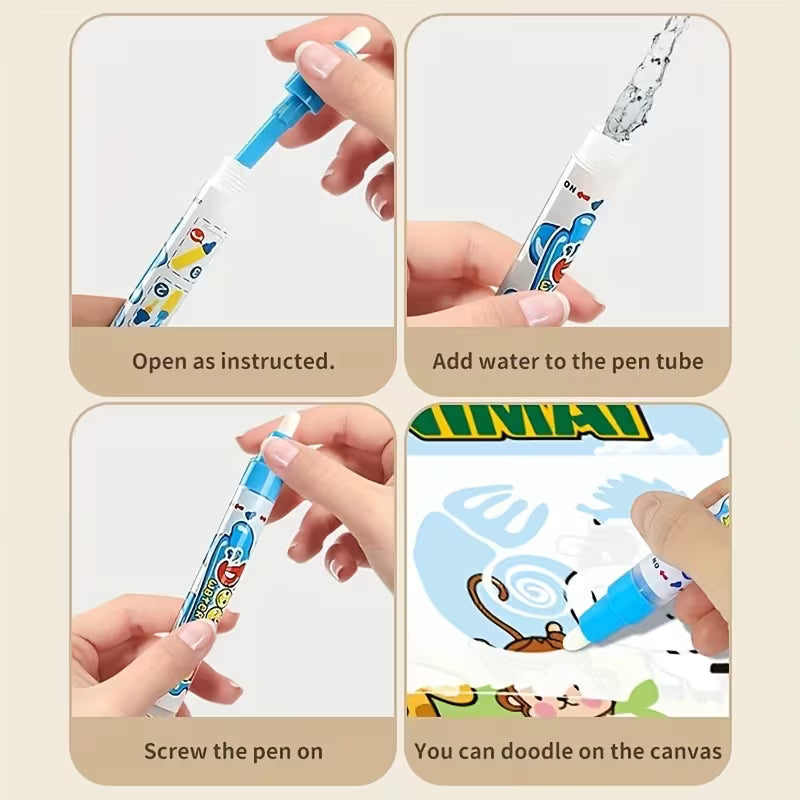 Magical Water Canvas Painting Mat – Washable Graffiti Art Set