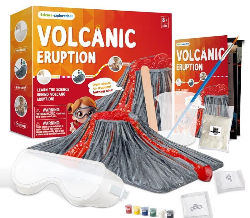 DIY Volcanic Eruption Science Experiment Kit with Realistic Lava Reaction & STEM Learning Fun