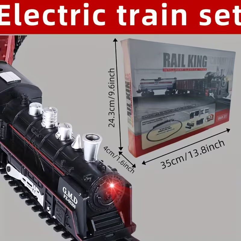 Rail King Large Electric Train Set – Realistic Railway Adventure with Lights & Sounds