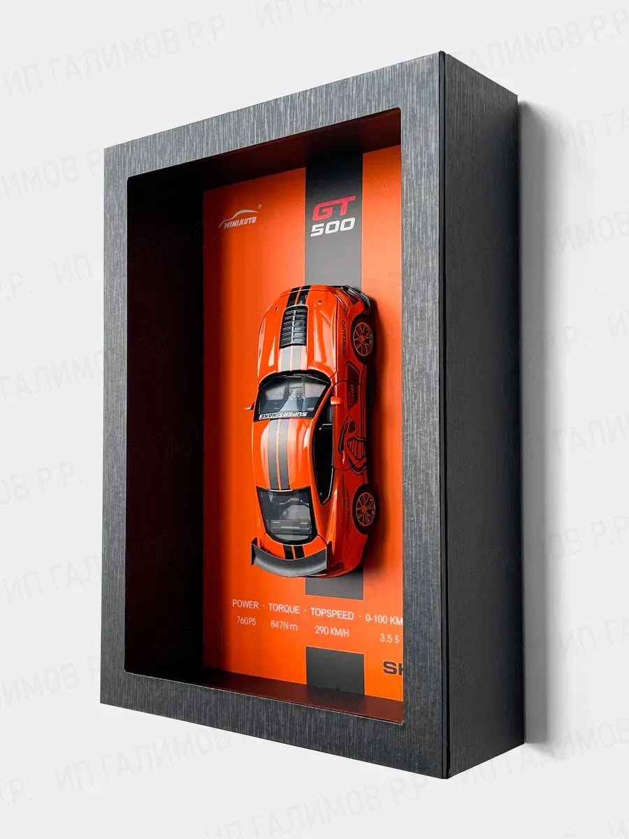 3D Display Frame 1:32 Scale Shelby GT500 Diecast Model