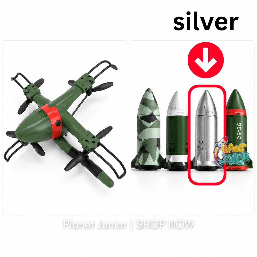 RC Rocket Spray Aircraft with Gravity Control, Lights & Water Mist | Silver