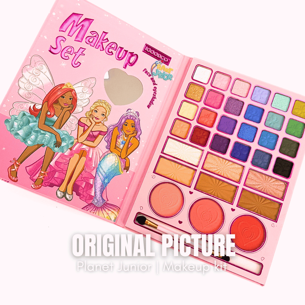 Princess Makeup Book Kit – Kids Foldable Eyeshadow Palette with Mirror 💖👑