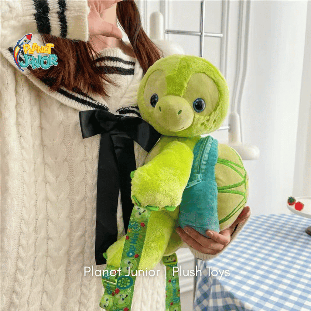 Cute Turtle Plush Backpack – Soft Stuffed Animal Shoulder Bag for Kids | 30cm