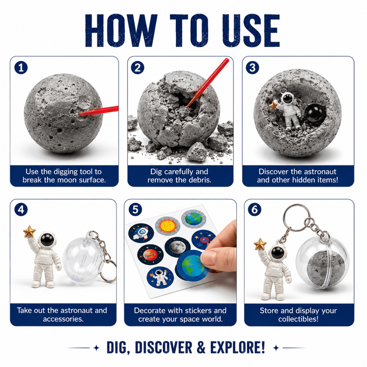 4-in-1 Sew Star Moon Explore – My Space Travel Creative Discovery Kit