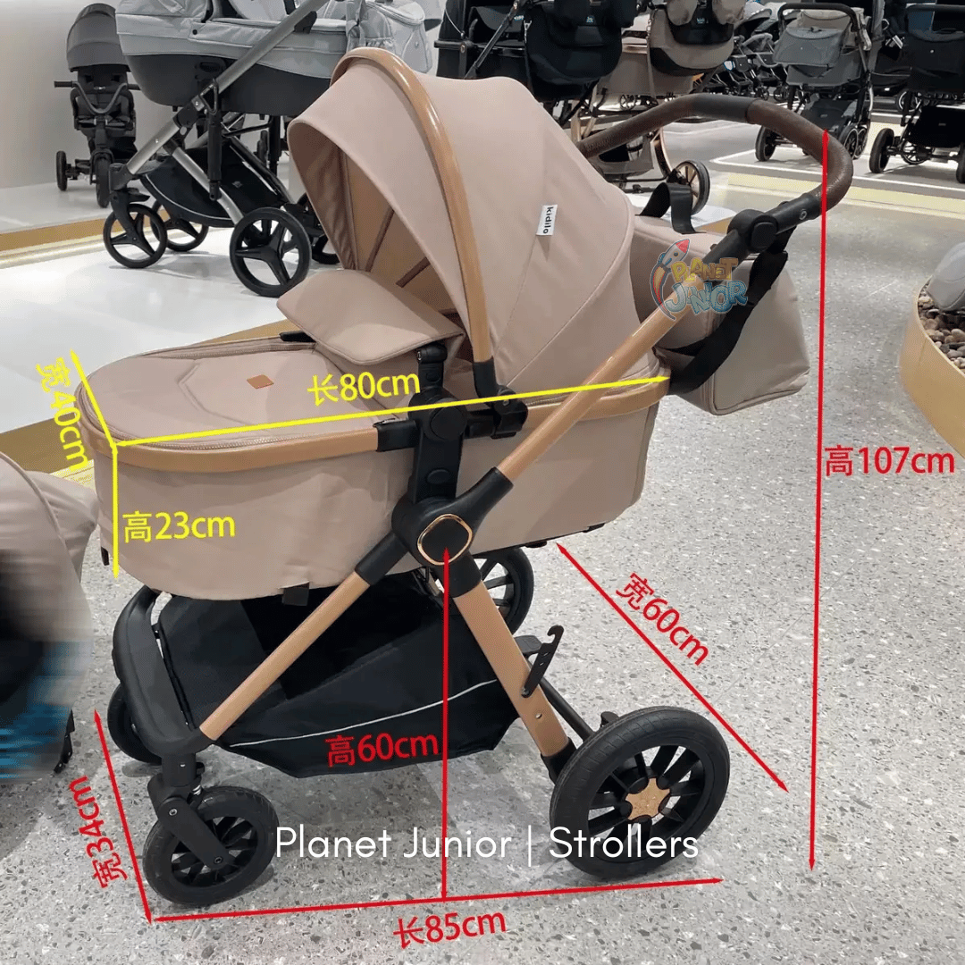 Kidilo Luxury 3-in-1 Pram, Stroller & Infant Car Seat Travel System