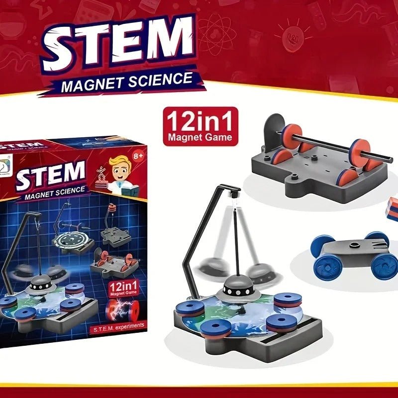 12-in-1 Magnetic Science Learning Kit | Hands-On Physics Experiment Set for Kids