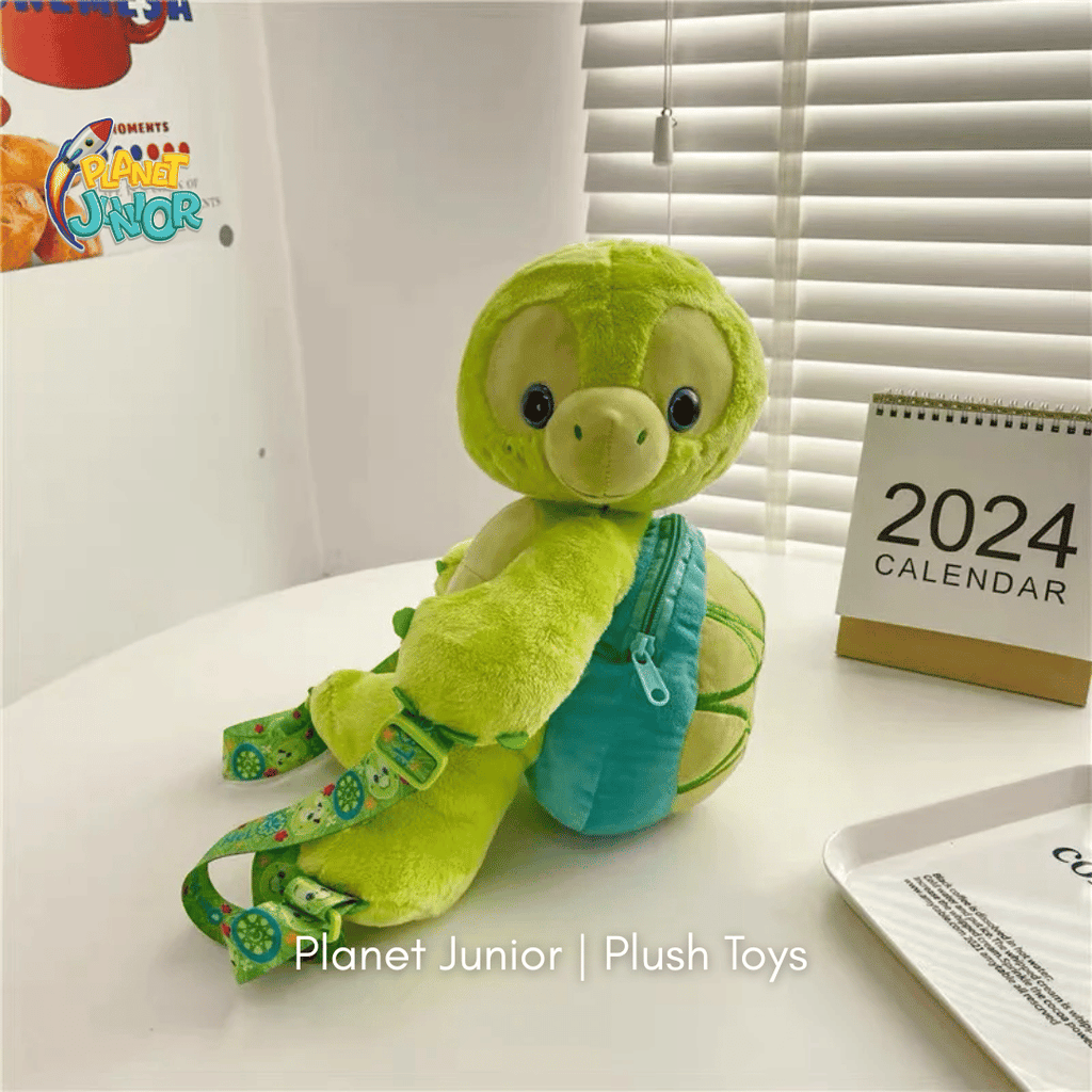 Cute Turtle Plush Backpack – Soft Stuffed Animal Shoulder Bag for Kids | 30cm