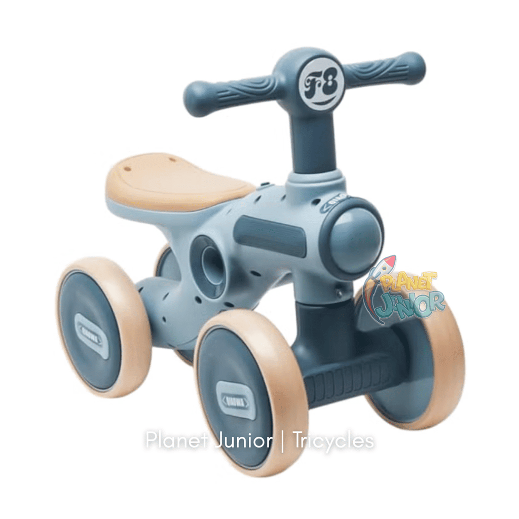 Baby 4-Wheel Balance Bike with Music & Lights