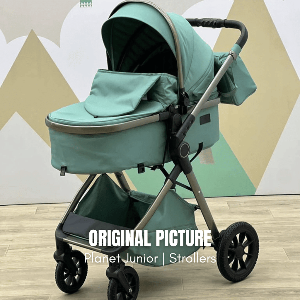 Kidilo Luxury 2-in-1 Reversible Baby Stroller with Mommy Bag