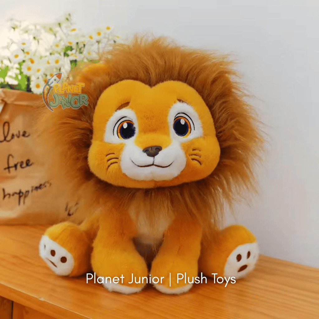 Cute Lion Plush Toy – Soft Stuffed Animal Teddy for Kids