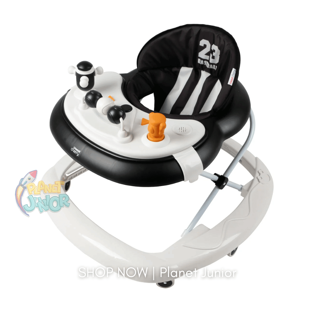 Sporty Baby Walker with Music, Lights & Squeaky Toys