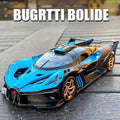 1:24 Die-Cast Bugatti Bolide with Spray Effect Diecast Model Car – Light, Sound & Butterfly Doors 🏎️💙