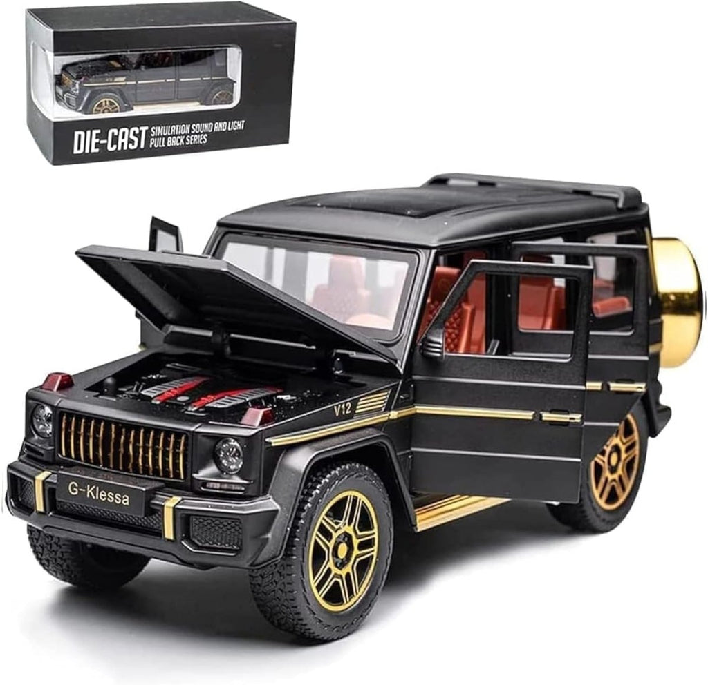 1:24 Mercedes G63 AMG Luxury SUV DieCast Car – Light, Sound & Pullback Power 🚙✨🔥