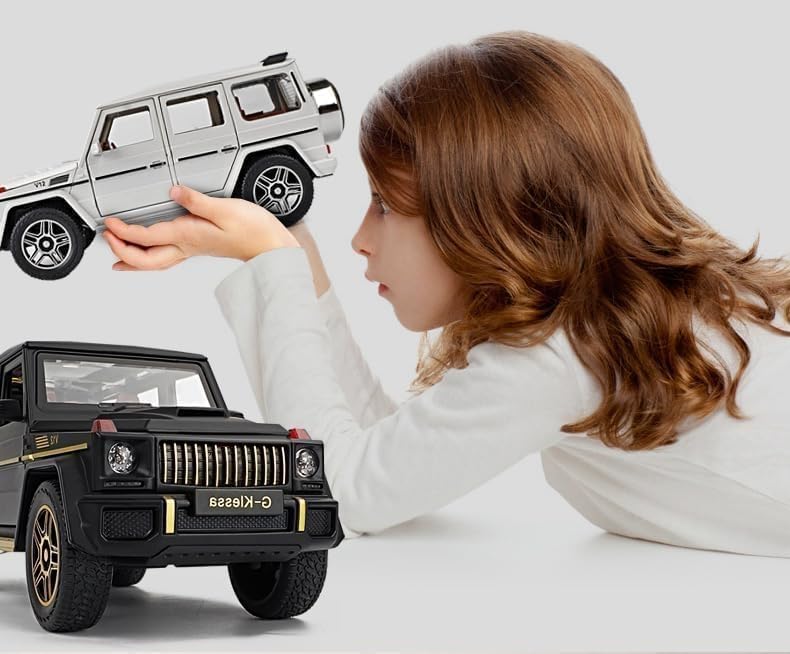 1:24 Mercedes G63 AMG Luxury SUV DieCast Car – Light, Sound & Pullback Power 🚙✨🔥