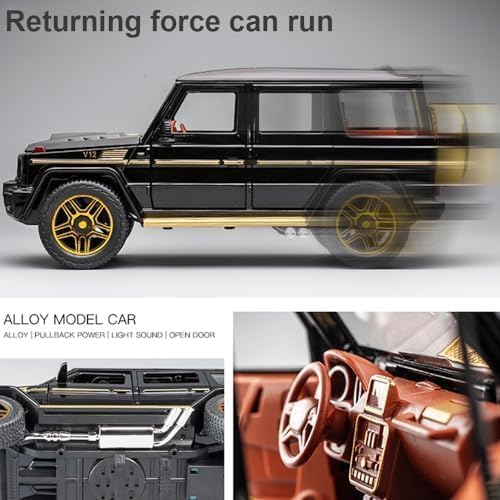 1:24 Mercedes G63 AMG Luxury SUV DieCast Car – Light, Sound & Pullback Power 🚙✨🔥
