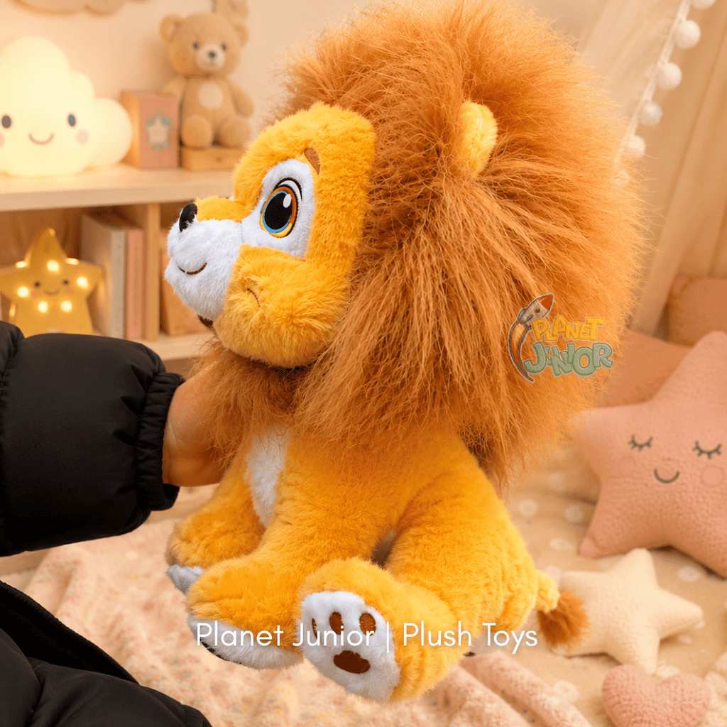 Cute Lion Plush Toy – Soft Stuffed Animal Teddy for Kids