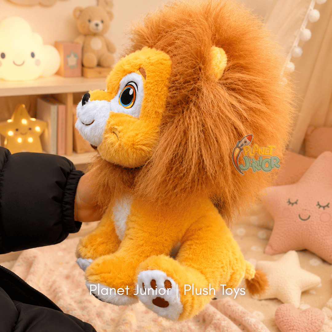 Cute Lion Plush Toy – Soft Stuffed Animal Teddy for Kids