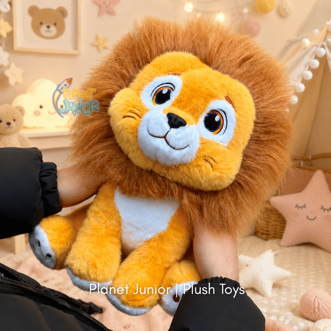 Cute Lion Plush Toy – Soft Stuffed Animal Teddy for Kids