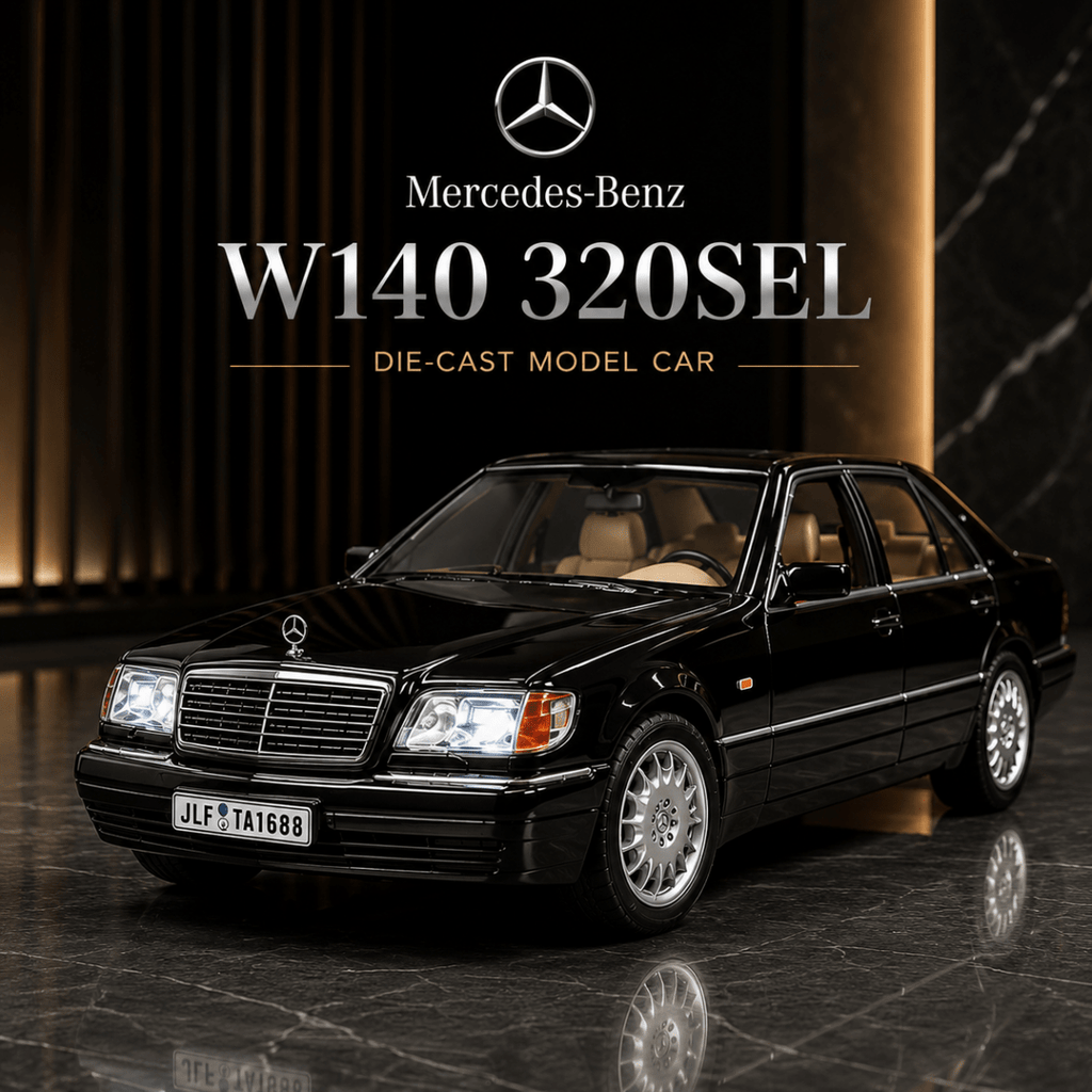 1:24 Mercedes W140 S-Class Die-Cast Alloy Model Car – Luxury Collector Edition