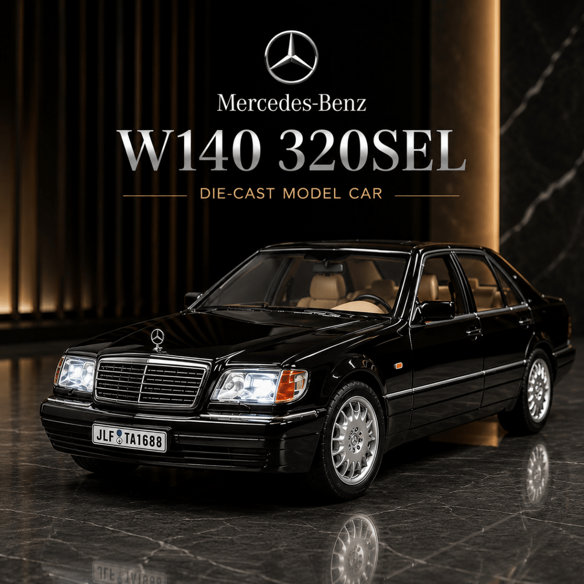 1:24 Mercedes W140 S-Class Die-Cast Alloy Model Car – Luxury Collector Edition