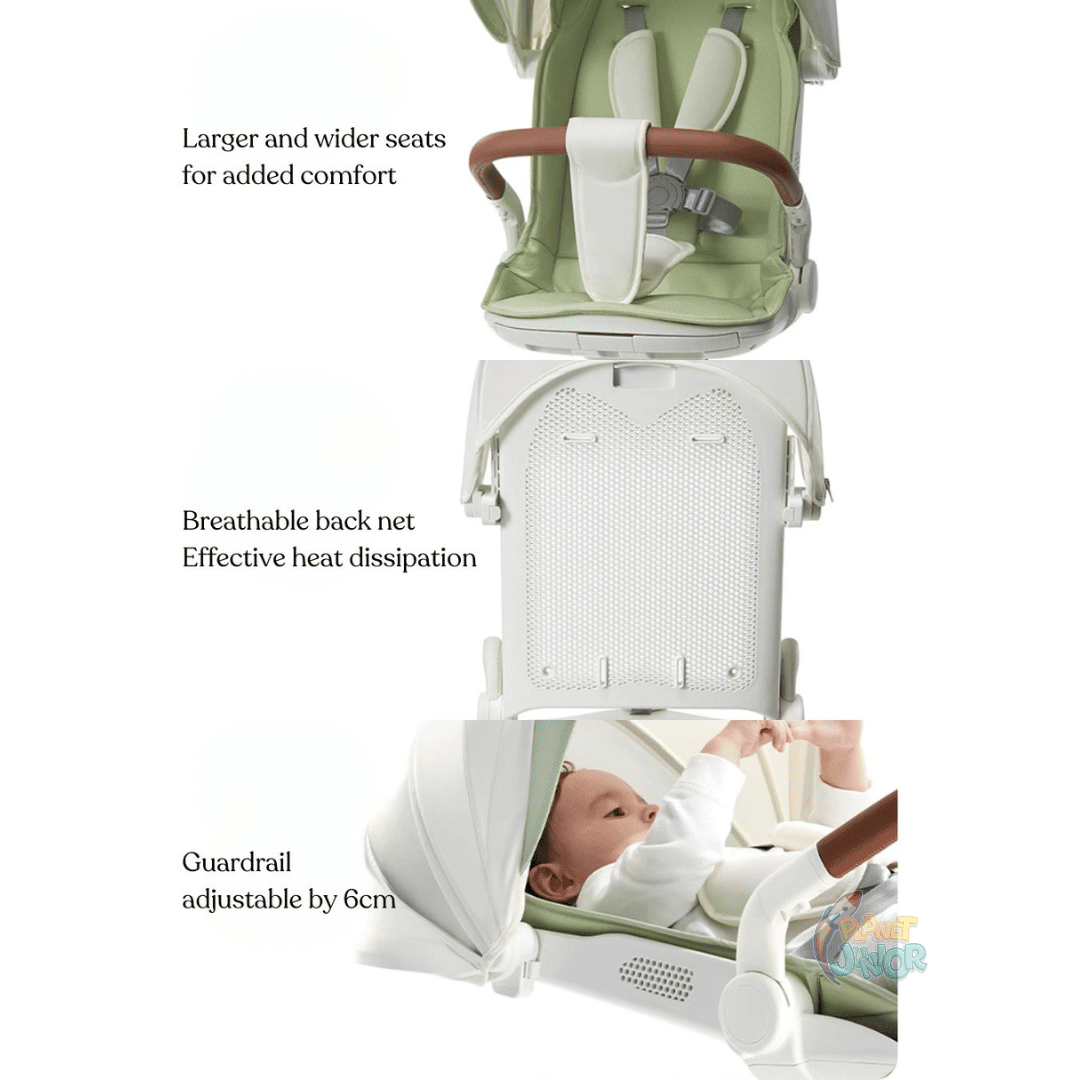 KUB Luxury Reversible High-View Baby Stroller