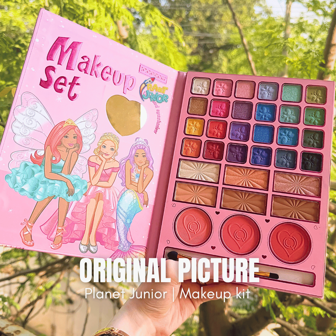 Princess Makeup Book Kit – Kids Foldable Eyeshadow Palette with Mirror 💖👑