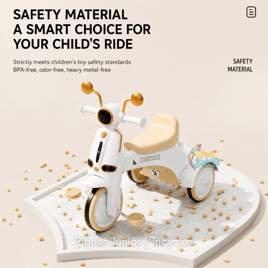 Multifunctional Baby Tricycle with Parent Handle & Canopy