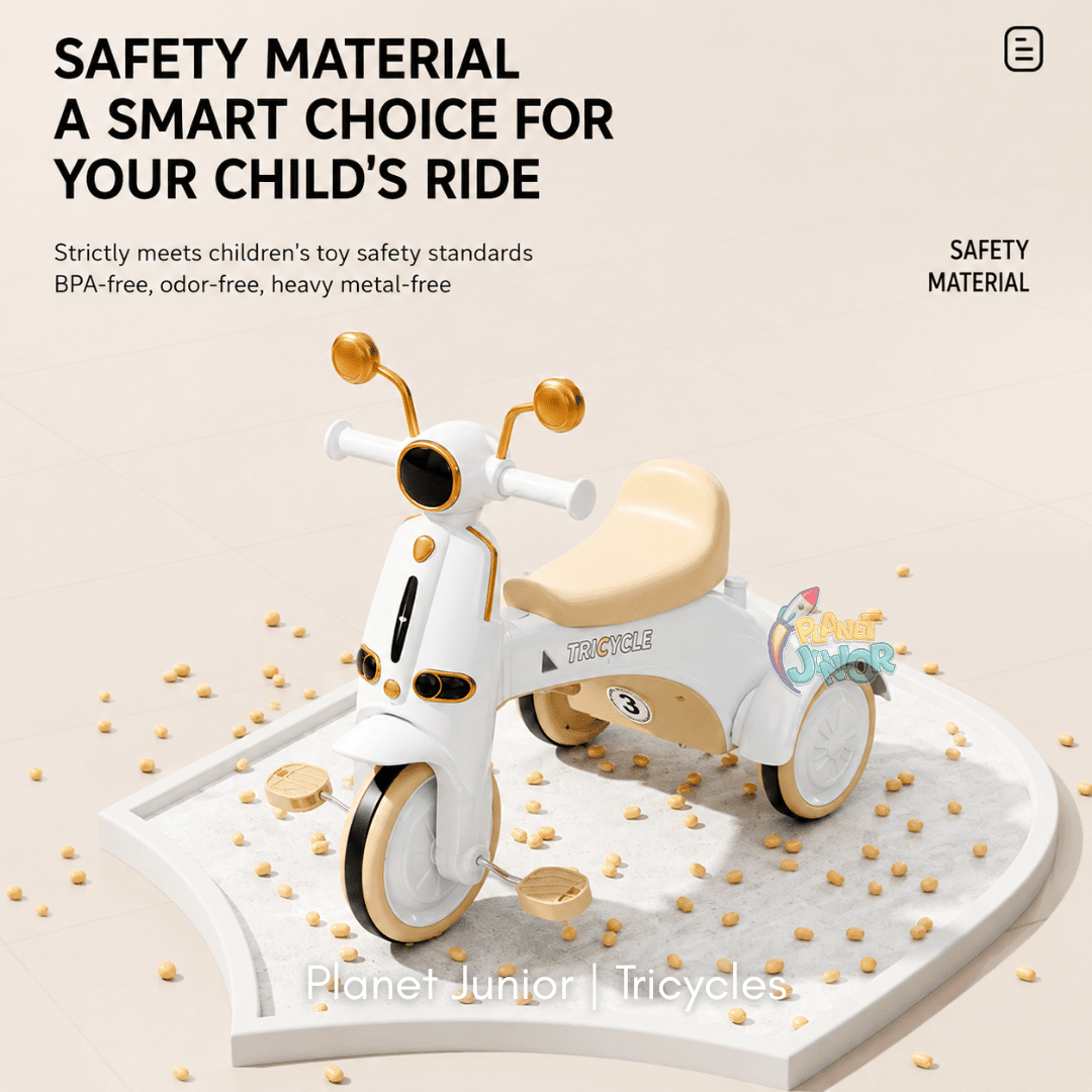 Multifunctional Baby Tricycle with Parent Handle & Canopy