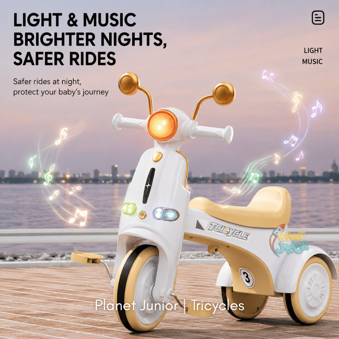 Multifunctional Baby Tricycle with Parent Handle & Canopy