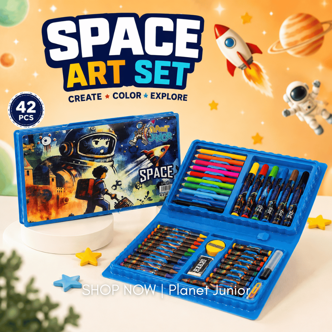 Space Explorer Art & Coloring Set | 42 Pcs