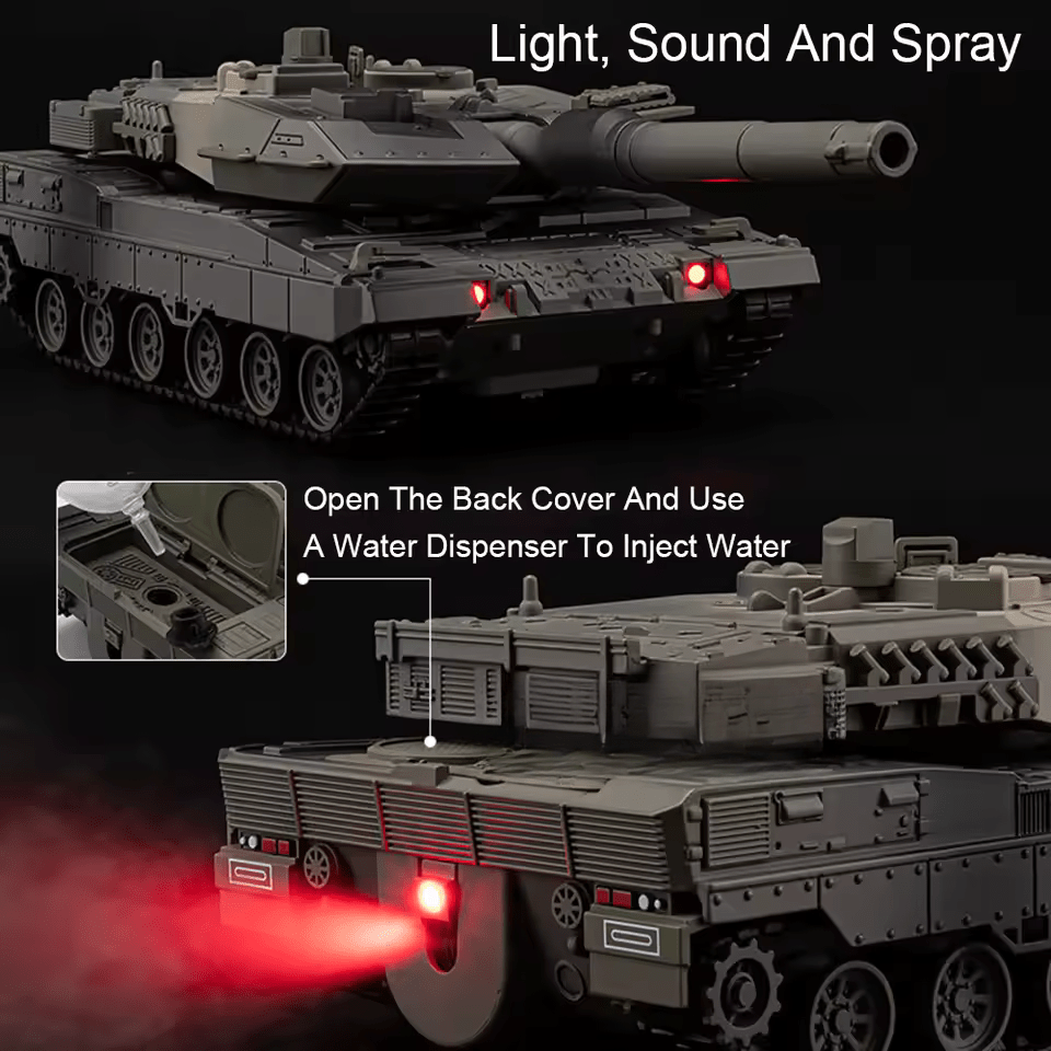 1:48 Alloy Battle Tank with Light & Sound Military Model