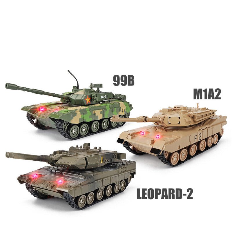 1:48 Alloy Battle Tank with Light & Sound Military Model
