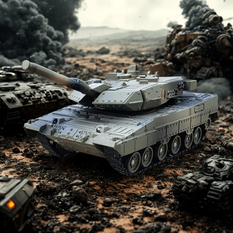 1:48 Alloy Battle Tank with Light & Sound Military Model
