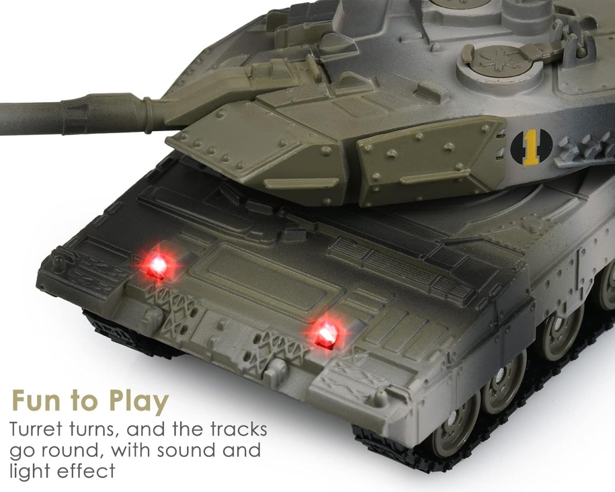 1:48 Alloy Battle Tank with Light & Sound Military Model