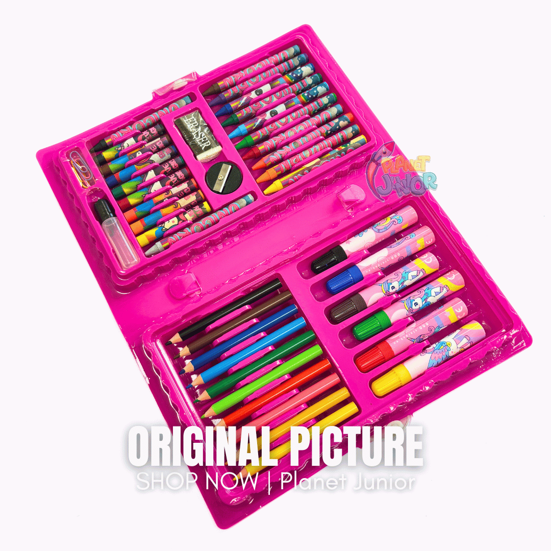 Unicorn 42 Pieces Foldable Suitcase Multi-Color Coloring Set