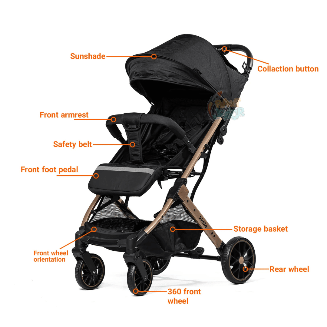 Kidilo Aluminum Compact Travel Stroller