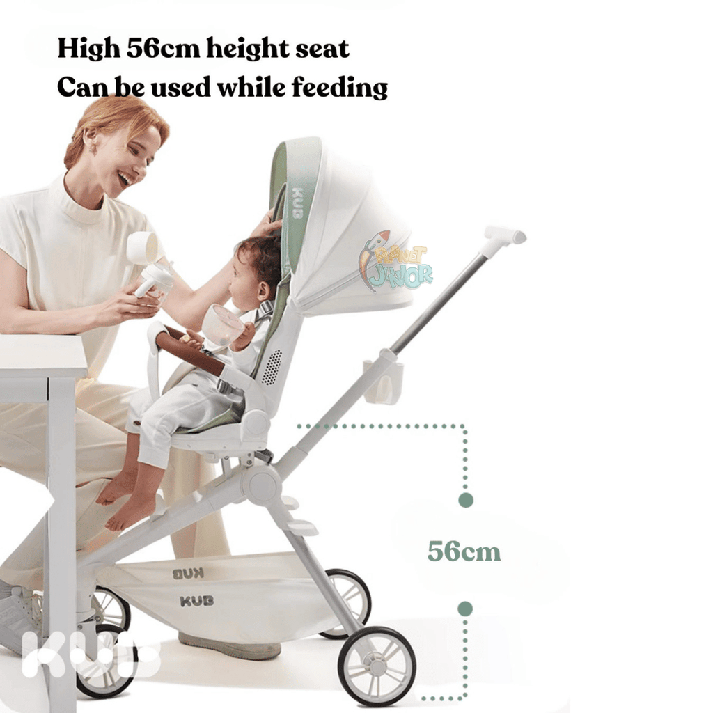 KUB Luxury Reversible High-View Baby Stroller
