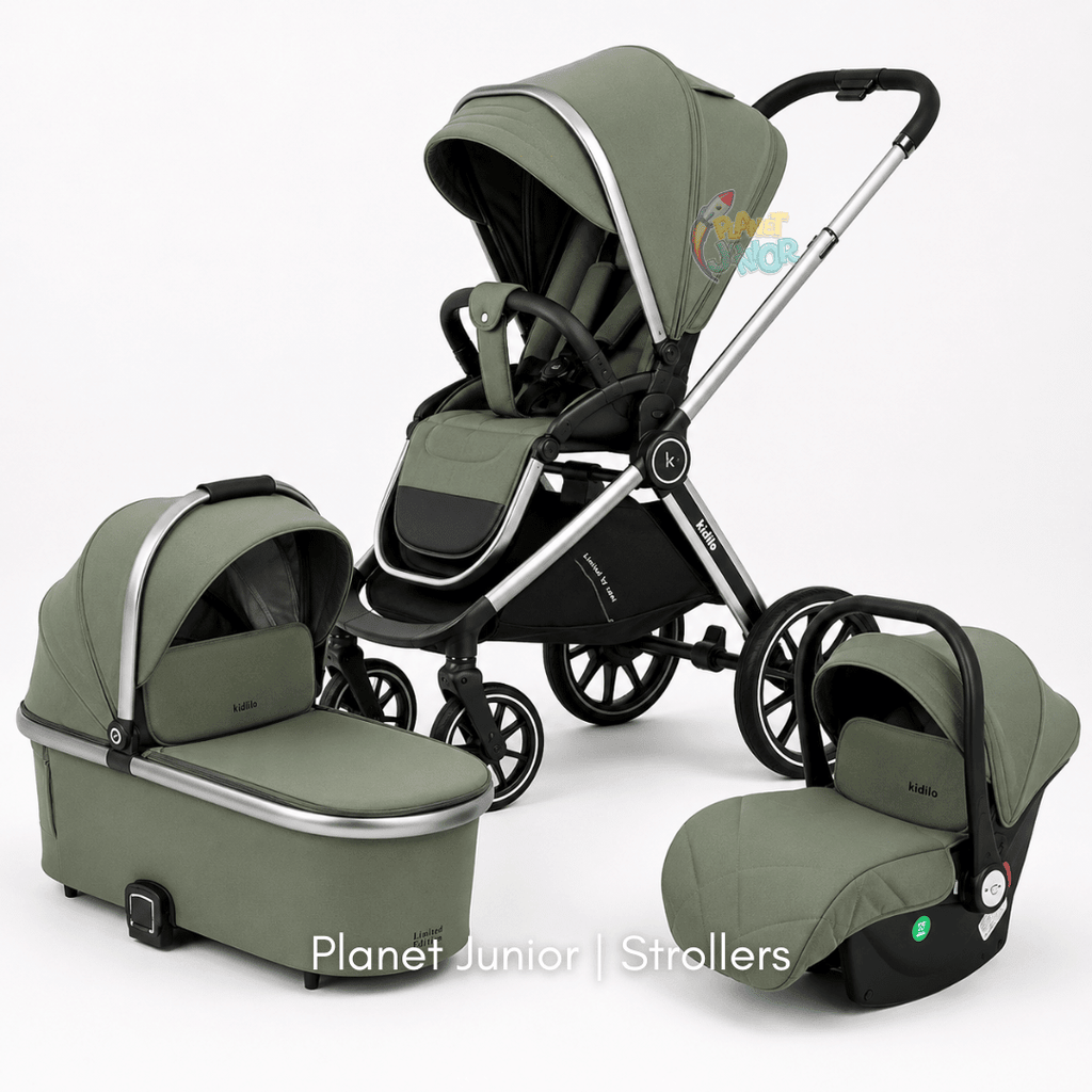 Ultimate Kidilo Luxury 3-in-1 Pram, Stroller & Infant Carrier Travel System