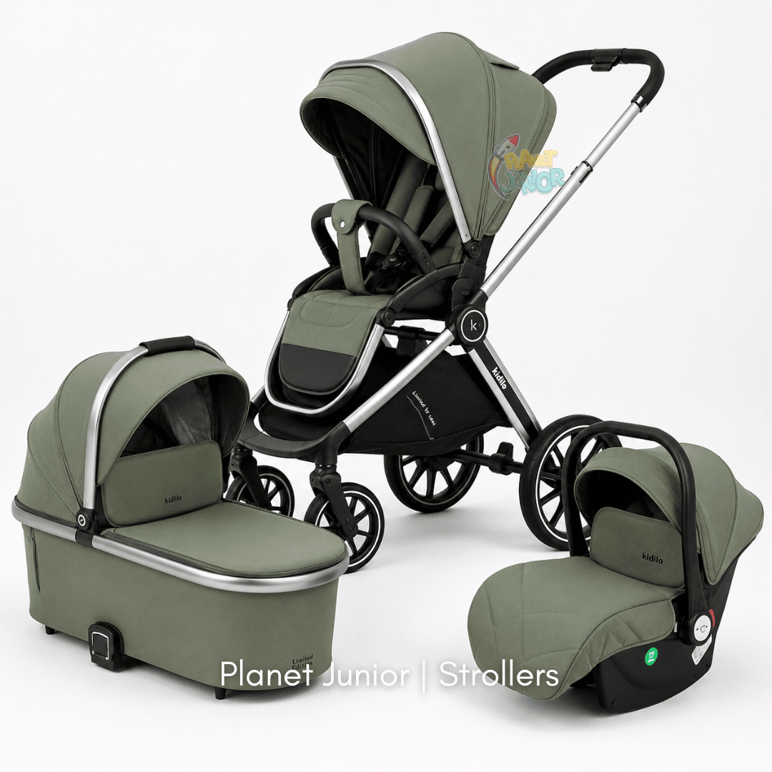 Ultimate Kidilo Luxury 3-in-1 Pram, Stroller & Infant Carrier Travel System