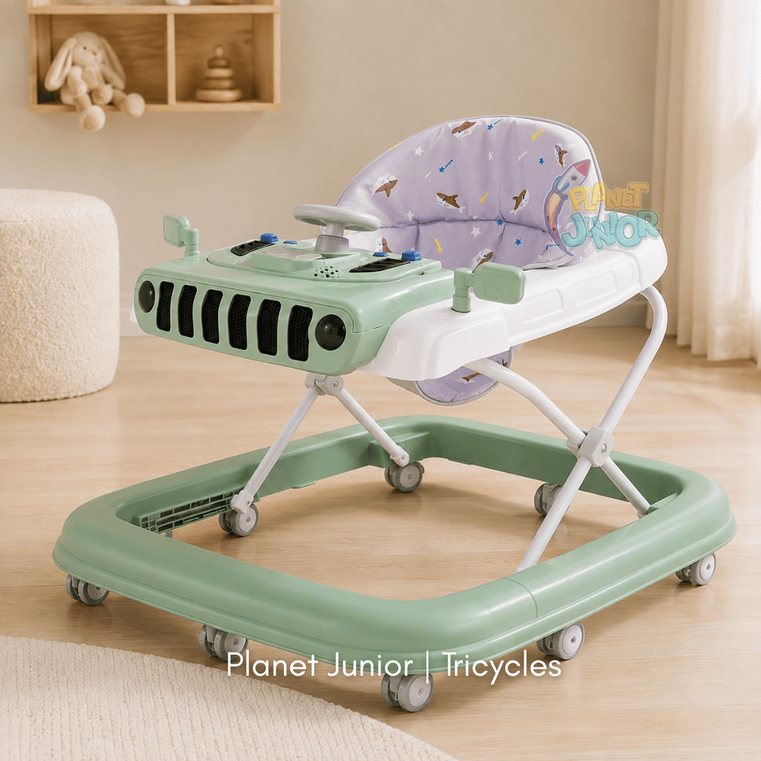 🚙 Premium 4x4 Jeep-Style Baby Walker with Music & Activity Toys