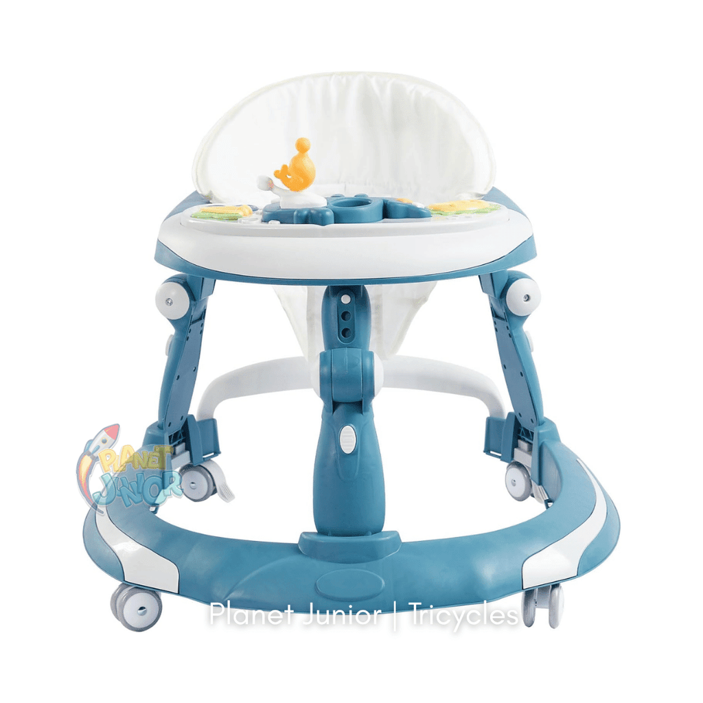 👶 3-in-1 Adjustable Baby Walker with Rocking Function, Feeding Tray & Music