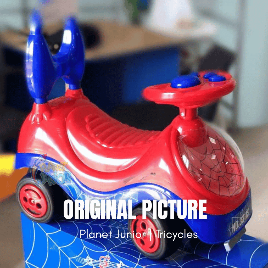🕷️ Spider Themed Kids Tolo Ride-On Car with Music & Horn
