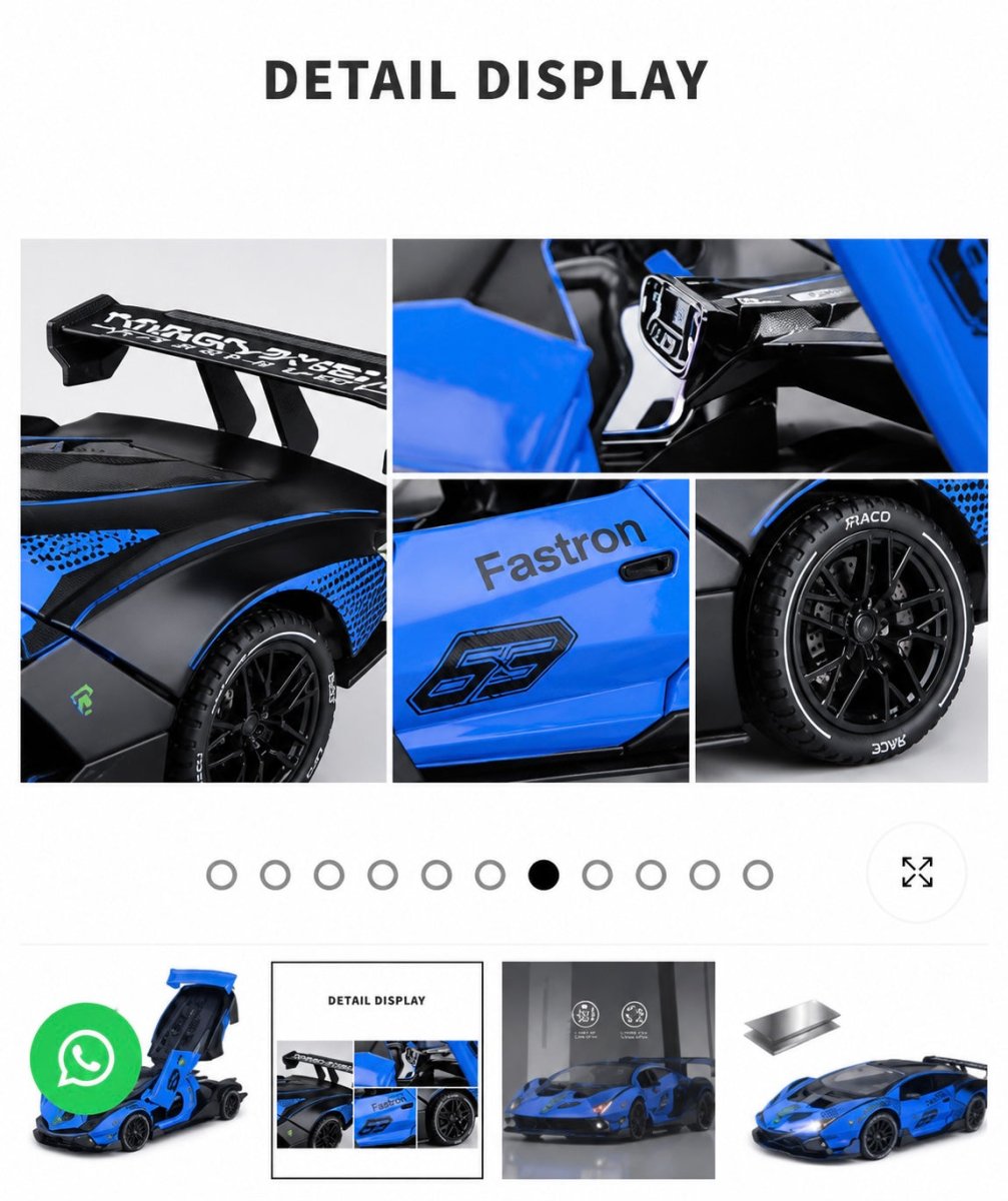 1:24 Lamborghini Essenza SCV12 Racing Supercar Diecast Alloy Model