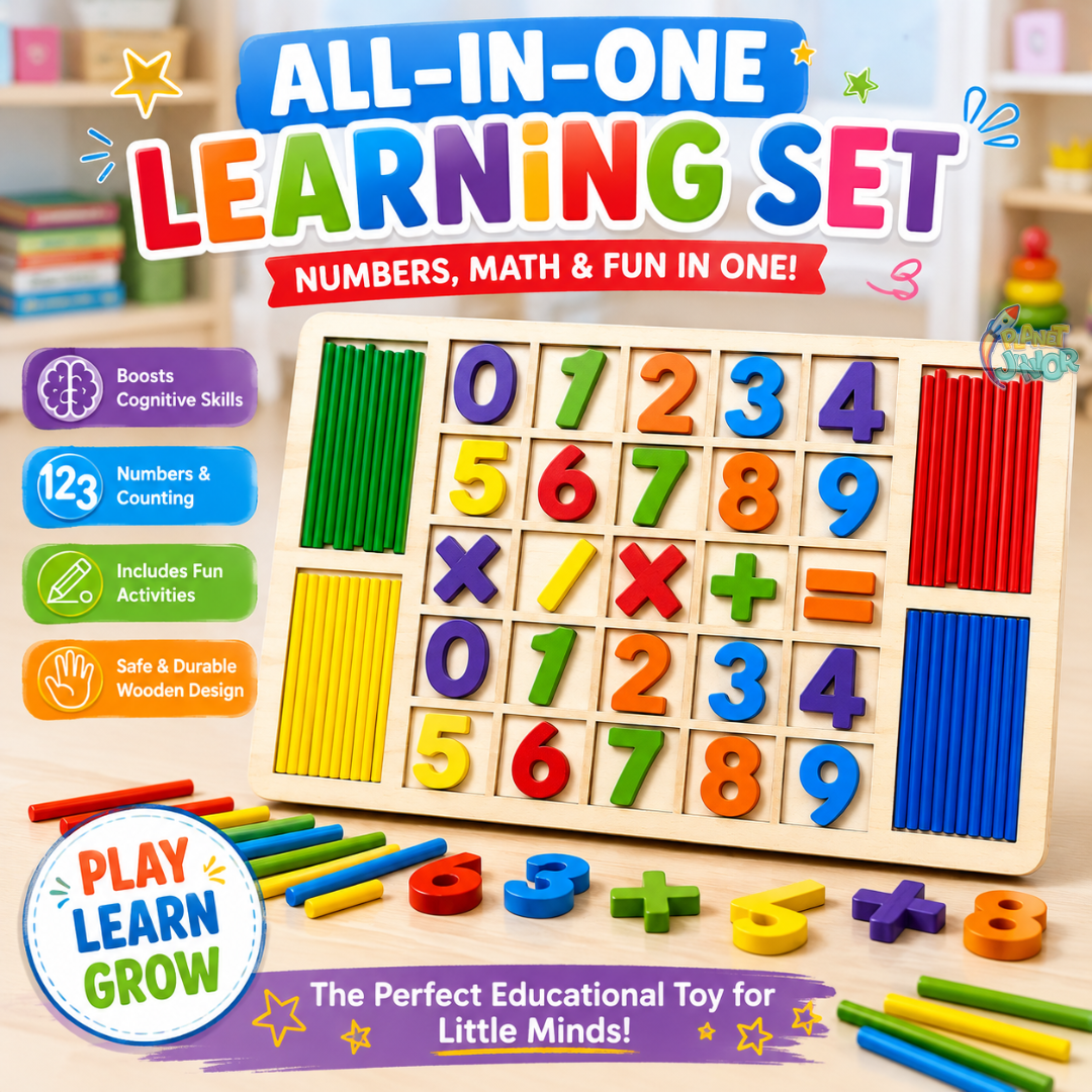 Wooden Number Learning & Counting Sticks Math Board