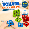 Square Face Matching Puzzle Game with Challenge Cards
