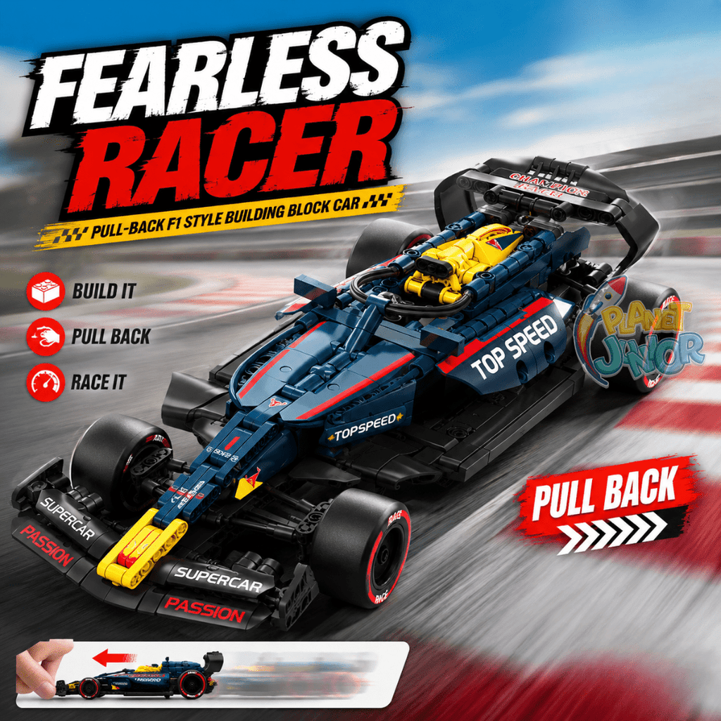 1:14 Fearless Racer Pull-Back F1 Style Legos Car