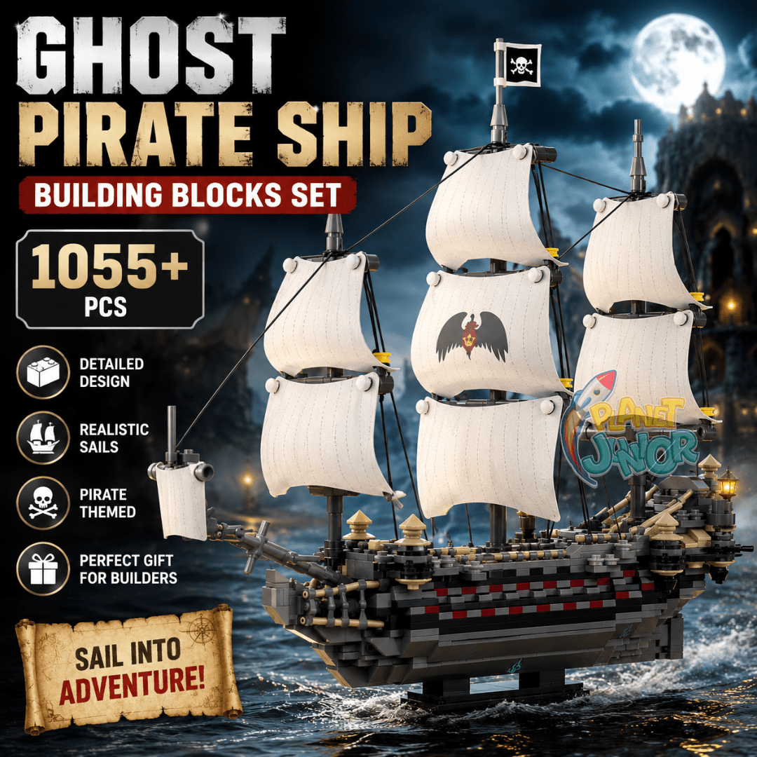 1055 PCS Ghost Pirate Ship Legos Set with Detailed Sails