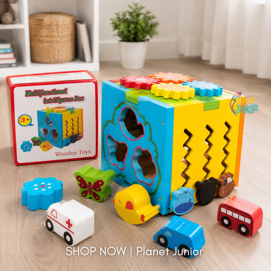 Multifunctional Wooden Intelligence Activity Box for Kids